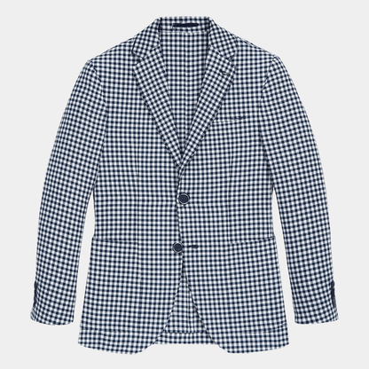 Men's Cotton Ribbed Sweater Half Zip Navy - VibreMode