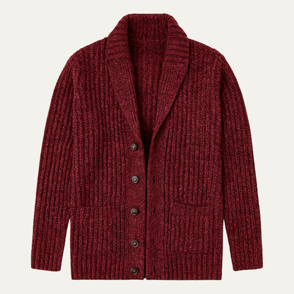 Montpellier Men's Knit Cardigan Shawl Collar Chunky - VibreMode