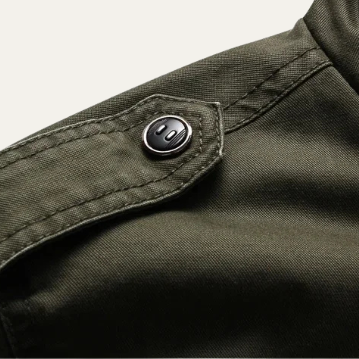 Men's Military Jacket Stand Collar Multiple Pockets