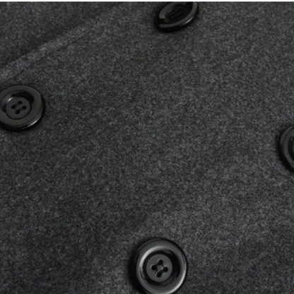 Men's Double Breasted Wool Blend Trench Coat