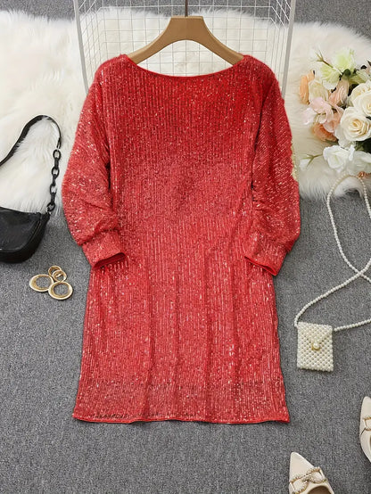 Glittery Evening Party Dress