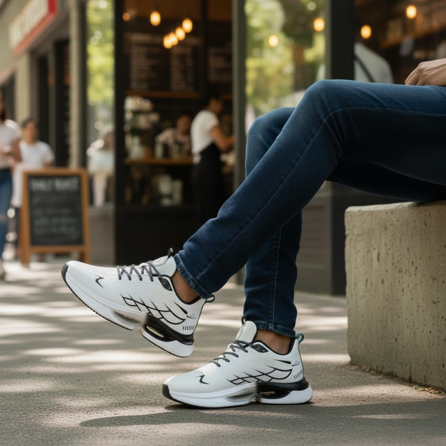 Sporty High Tech Lace Up Running Shoes