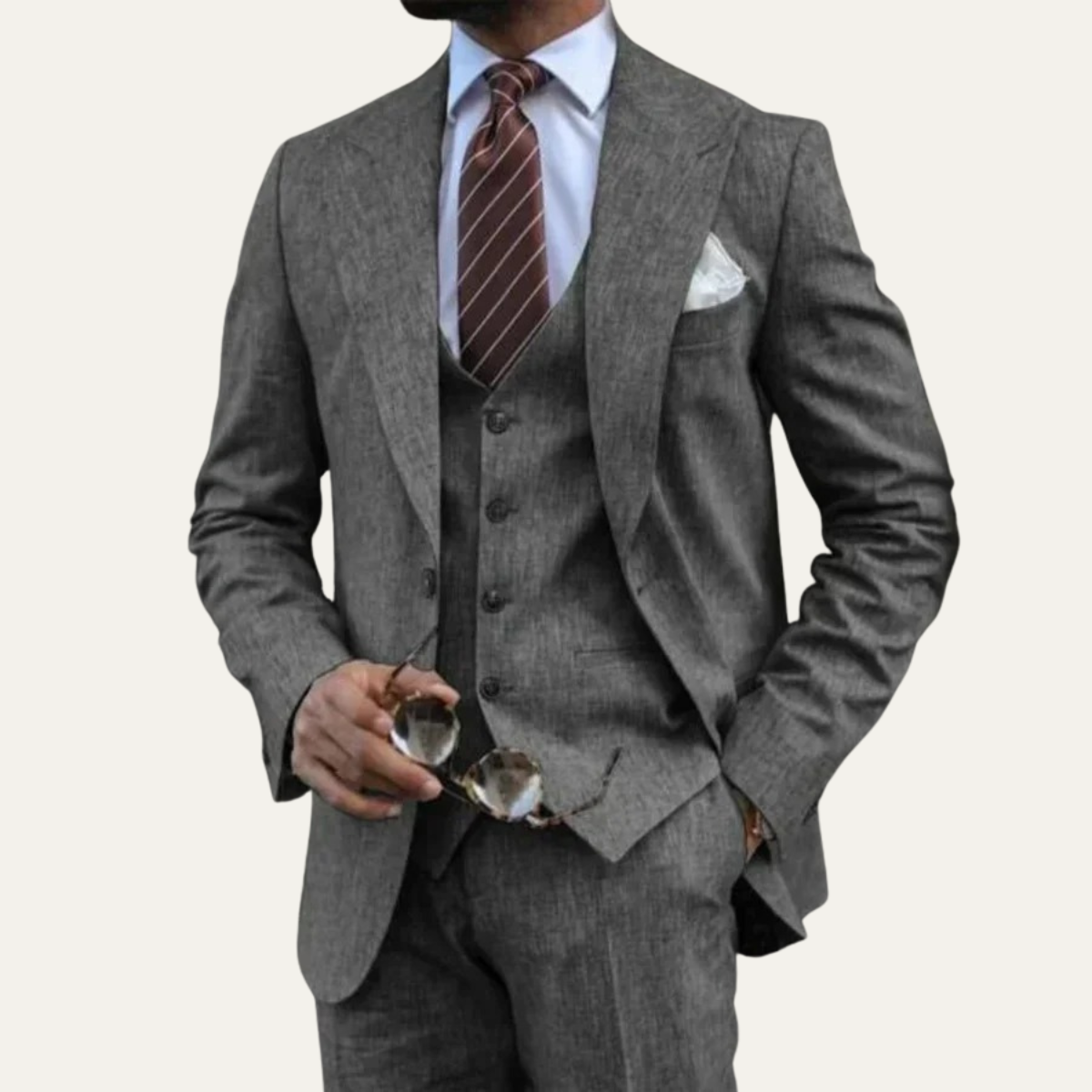 Men's 3 Piece Suit Blazer Waistcoat Trousers
