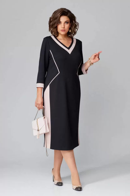 Elegant High Low Midi Dress - VibreMode