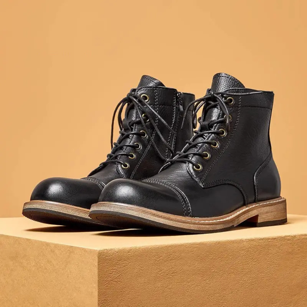 Mantova Men's High Leather Boots Retro Style