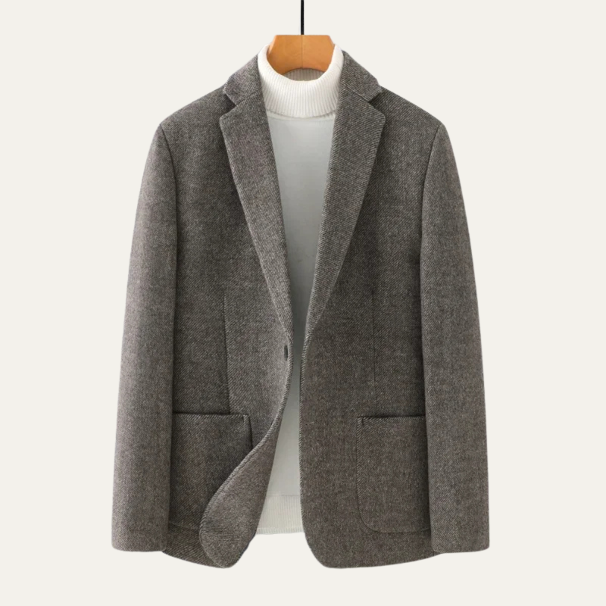 Men's Wool Blend Business Jacket Single Breasted
