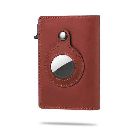 Apple Leather Wallet Tracker