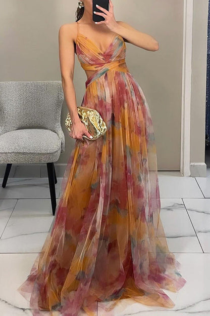Women's Sleeveless Floral Maxi Dress