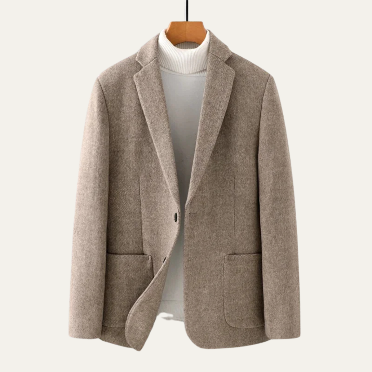 Men's Wool Blend Business Jacket Single Breasted