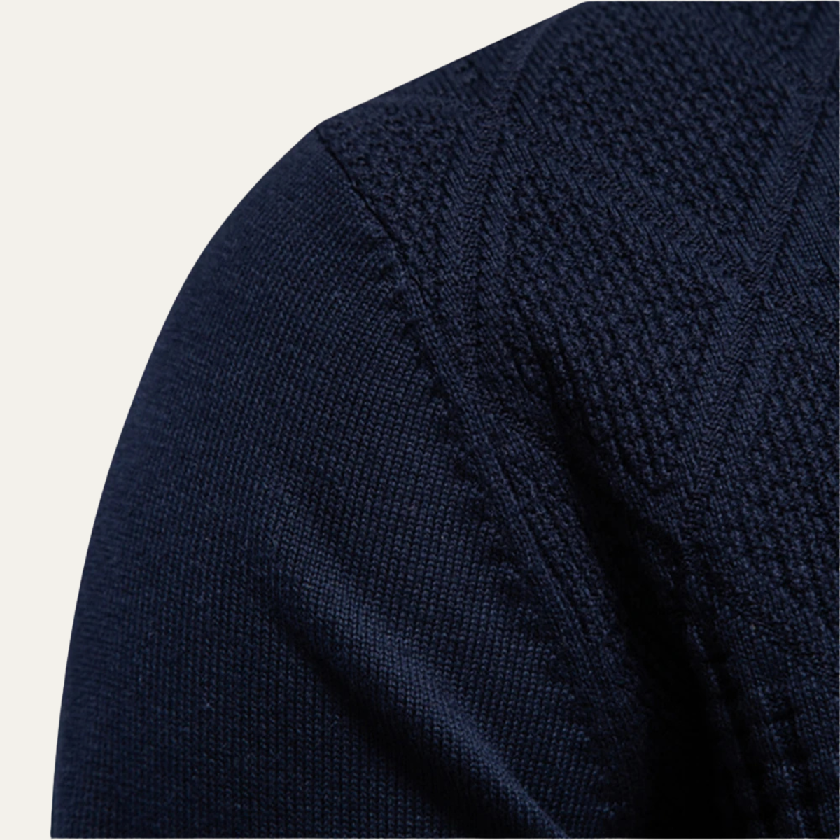 Men's Diamond Pattern Knit Polo Sweater