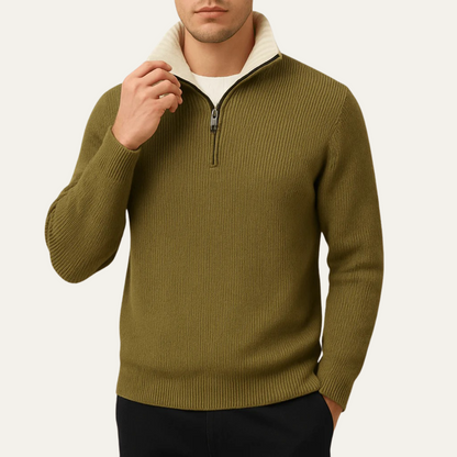 Wendover Men's Knitted Quarter Zip Sweater
