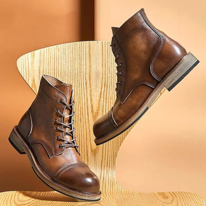 Mantova Men's High Leather Boots Retro Style