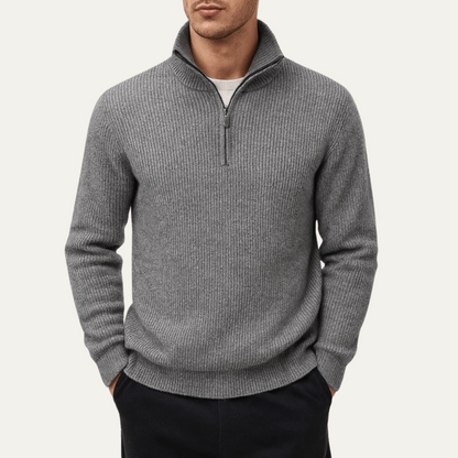 Wendover Men's Knitted Quarter Zip Sweater