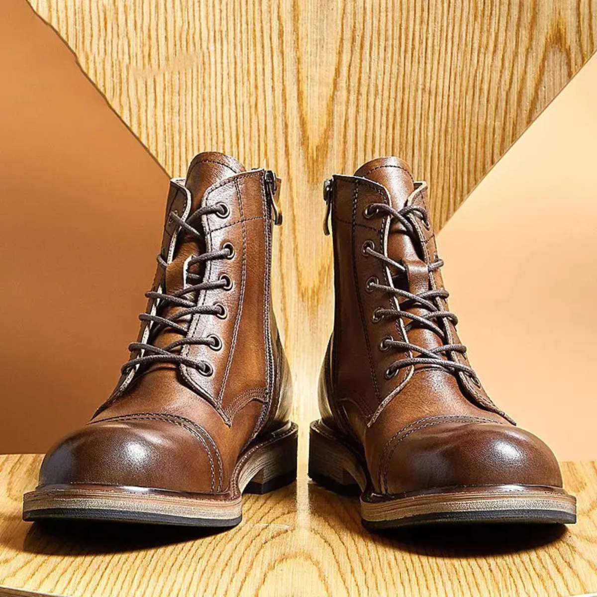Mantova Men's High Leather Boots Retro Style