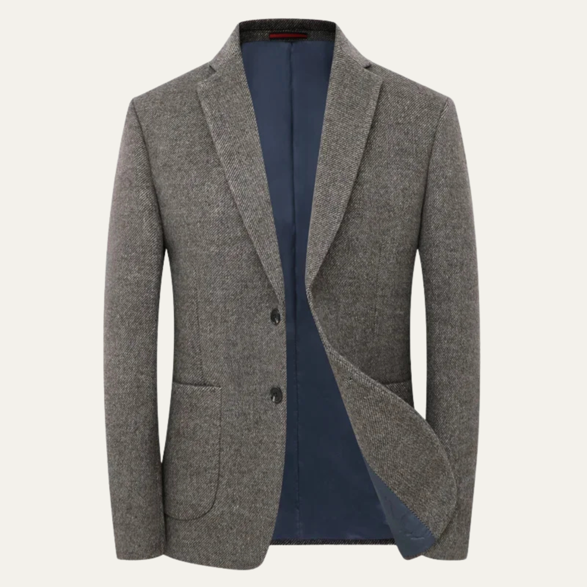 Men's Wool Blend Business Jacket Single Breasted - VibreMode