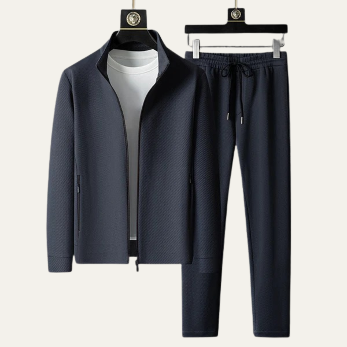 Men's Slim Fit Tracksuit Set Zip Up Jacket Joggers