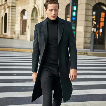 Men's Wool Long Winter Overcoat