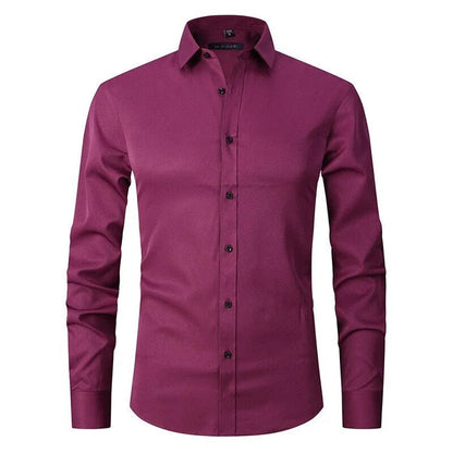 Men's Long Sleeve Dress Shirt Button-Up