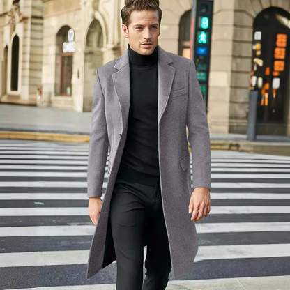 Men's Wool Long Winter Overcoat