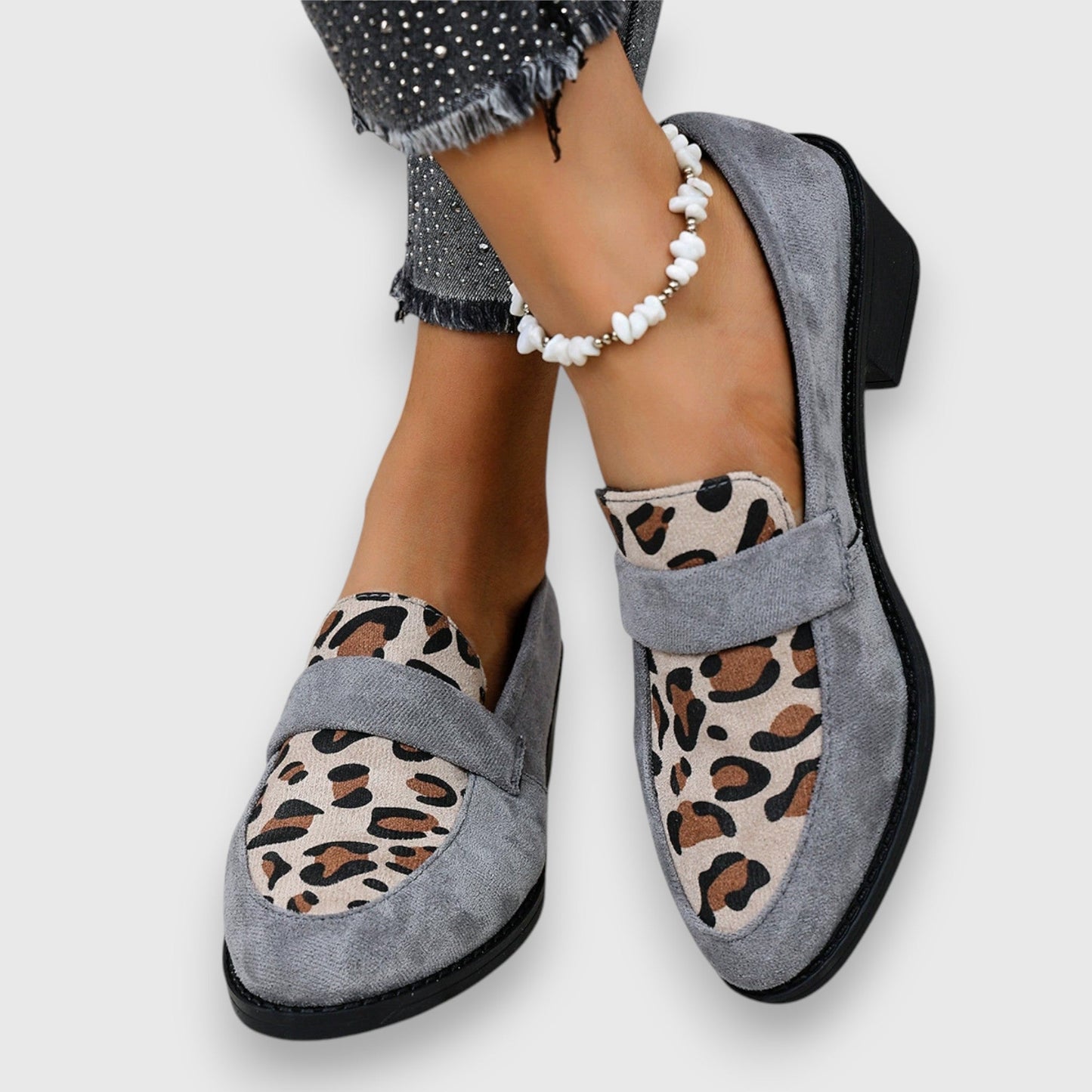 Fashion Leopard High Heel Slip On Shoes