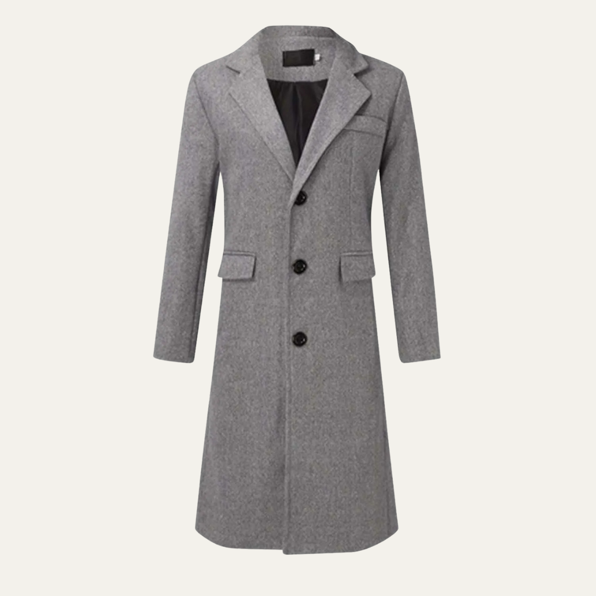 Men's Wool Long Winter Overcoat - VibreMode