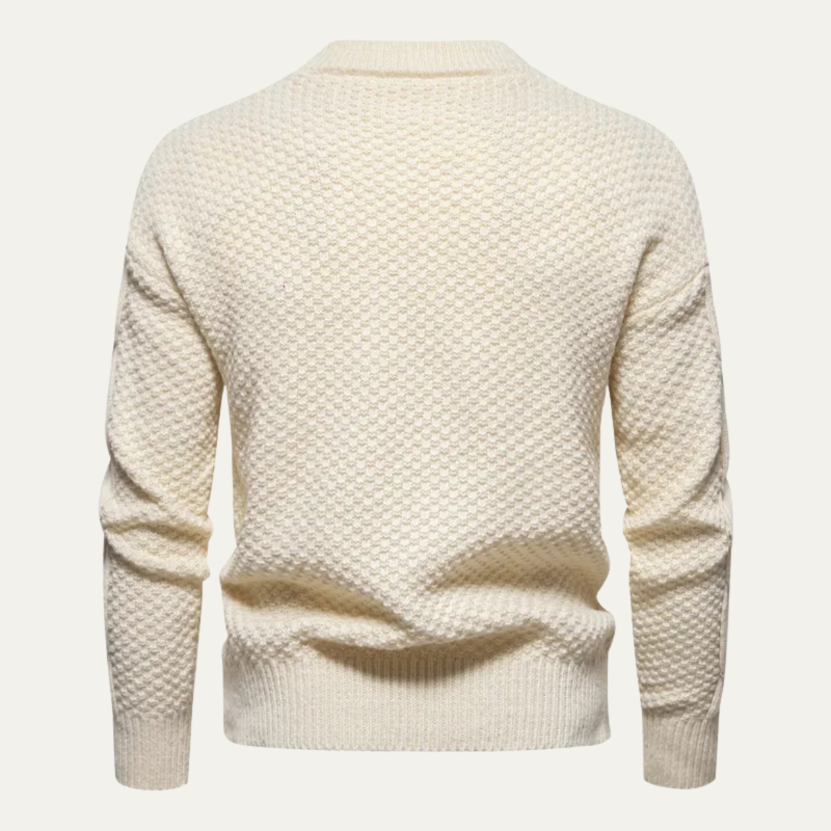 Men's Cable Knit Sweater Round Neck Winter Casual