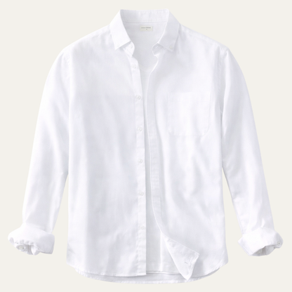 Men's Linen Cotton Button Up Shirt - VibreMode