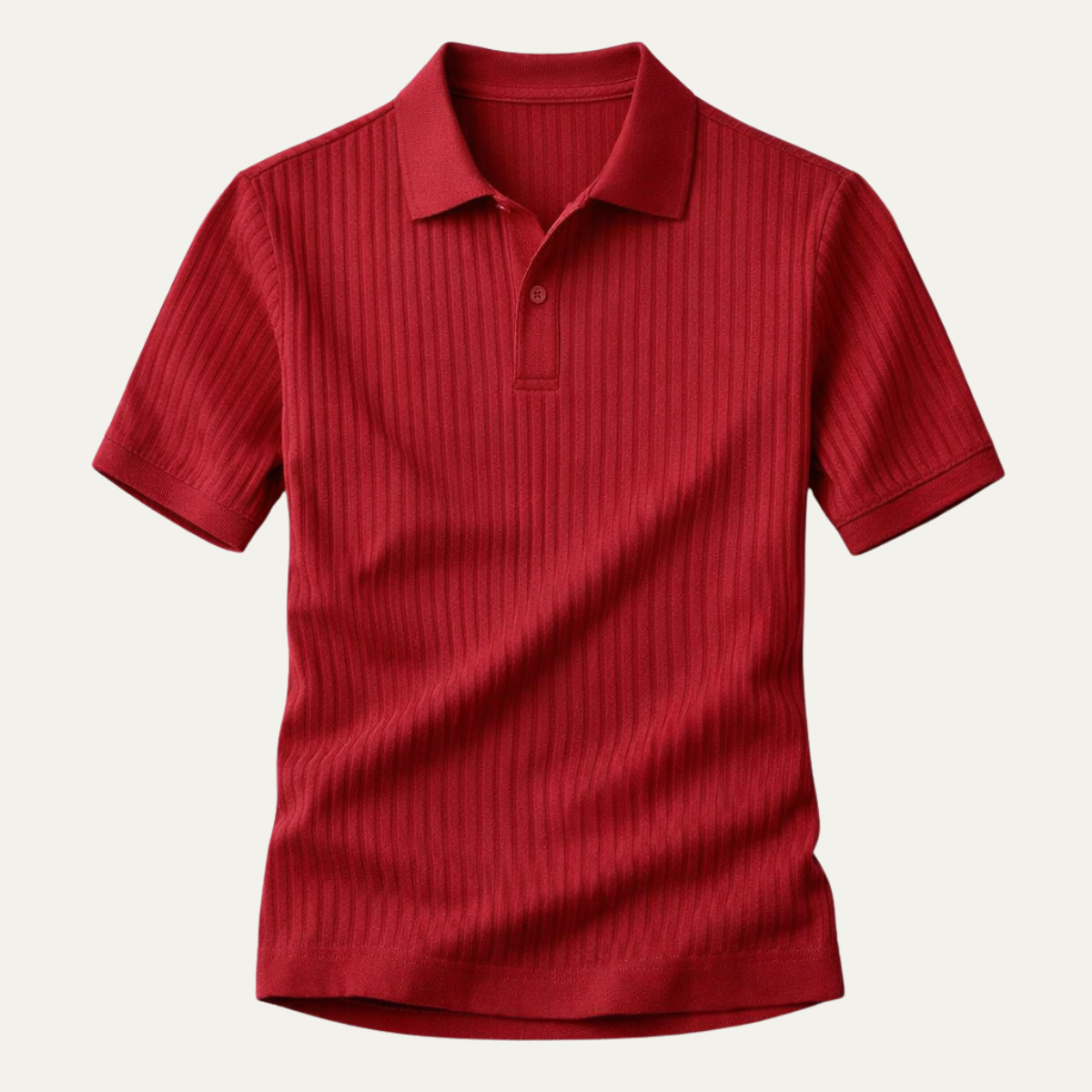Men's Stretch Polo Shirt Ribbed Summer Design - VibreMode