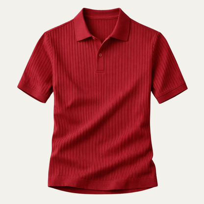 Men's Stretch Polo Shirt Ribbed Summer Design - VibreMode