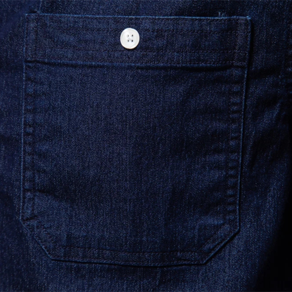Men's Slim Fit Denim Shirt Double Pockets