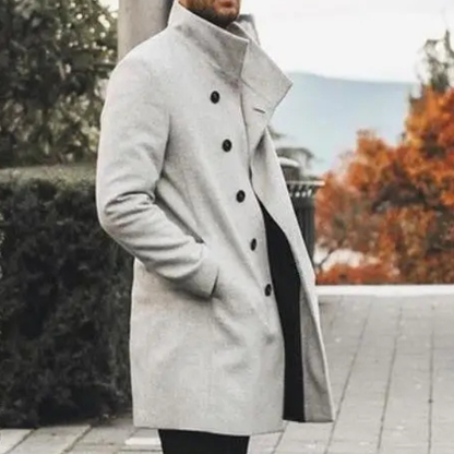 Men's Plaid Winter Jacket Long Check