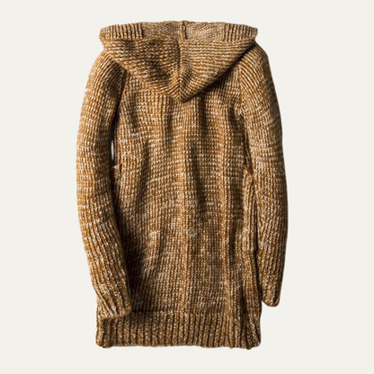 Men's Thick Knitted Hooded Sweater Warm Casual