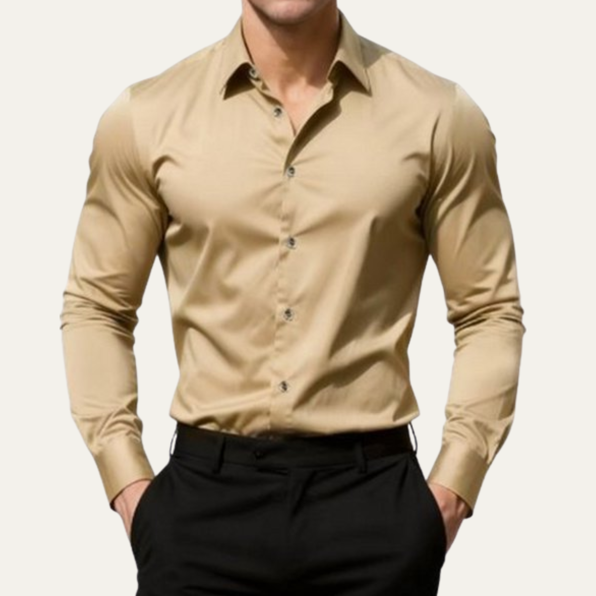 Men's Slim Fit Stretch Button Down Shirt