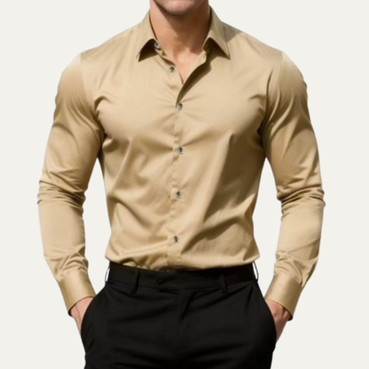 Men's Slim Fit Stretch Button Down Shirt
