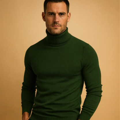 Men's Slim Fit Knitted Turtleneck Sweater