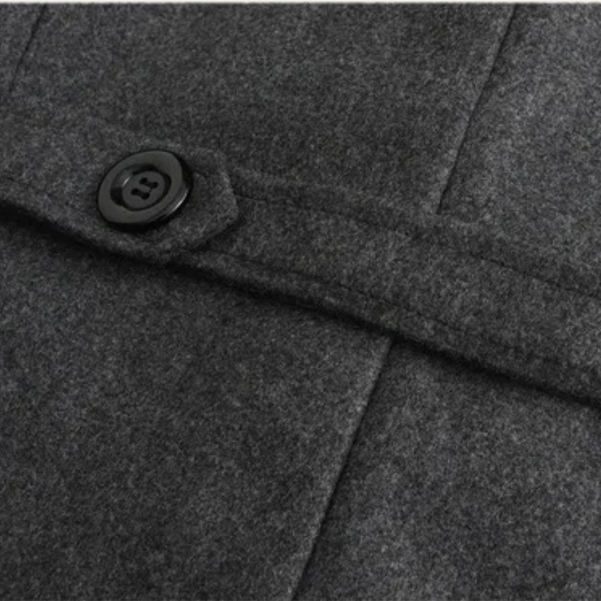 Men's Double Breasted Wool Blend Trench Coat
