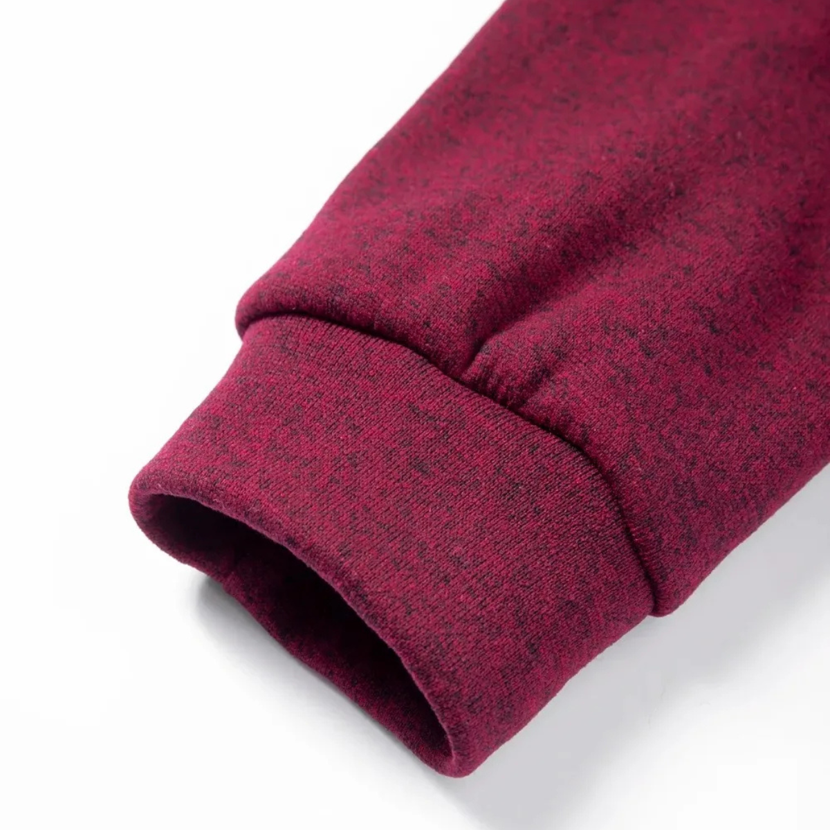 Men's Fleece Sweater Stand Collar Elbow Patches