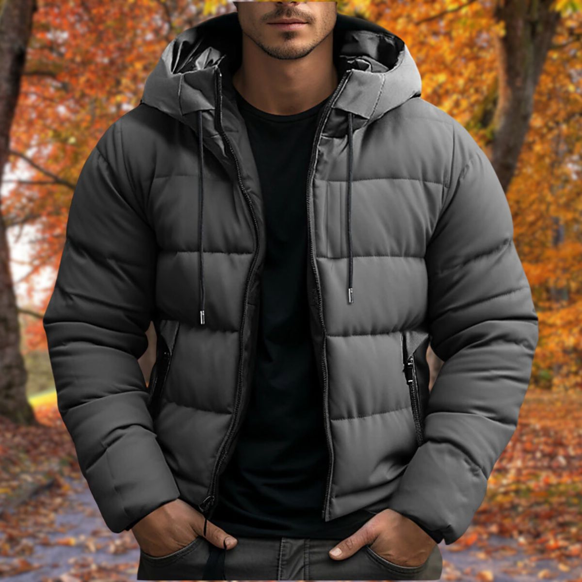 Warm Insulated Hooded Puffer Coat