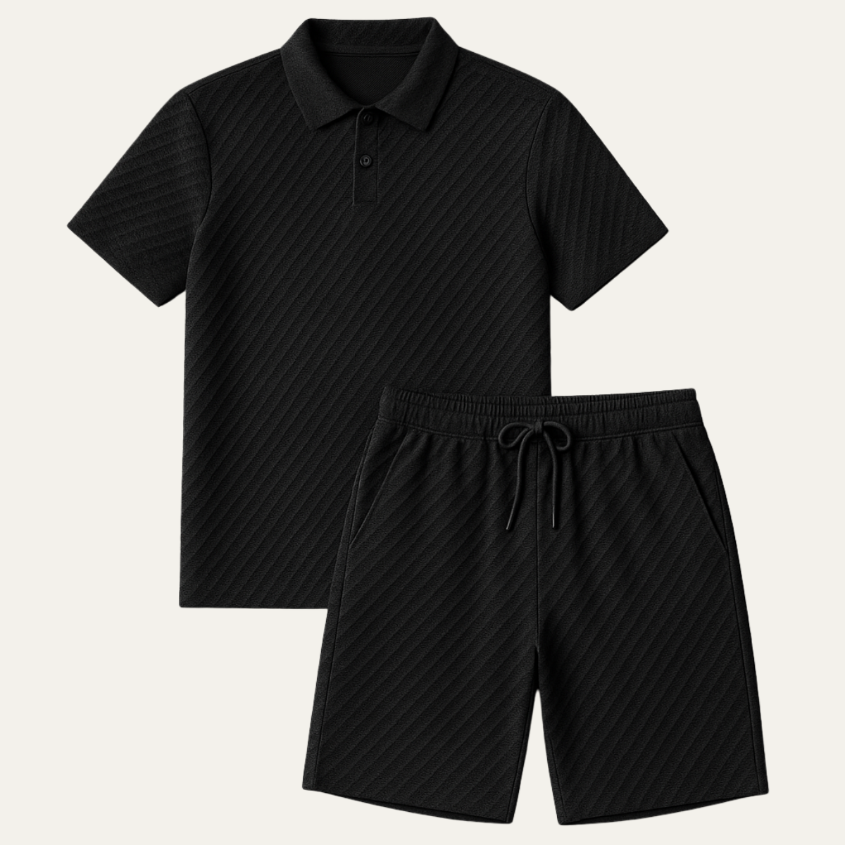 Men's Summer Polo Shorts Set Lightweight Beachwear - VibreMode