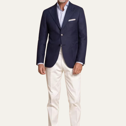 Men's Navy Blue Two Piece Blazer Suit Slim Fit