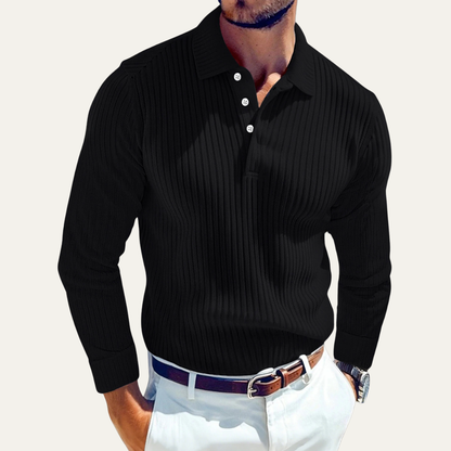 Men's Ribbed Polo Shirt