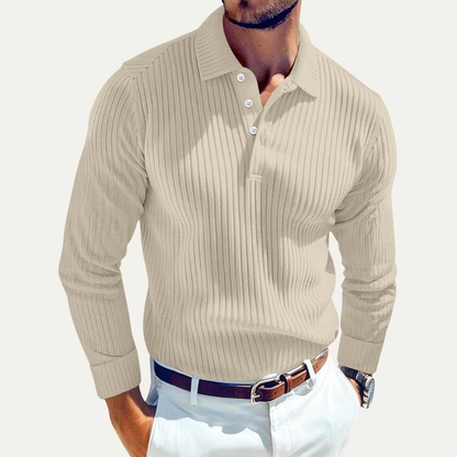 Men's Ribbed Polo Shirt