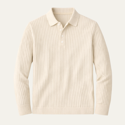 Men's Ribbed Polo Shirt - VibreMode