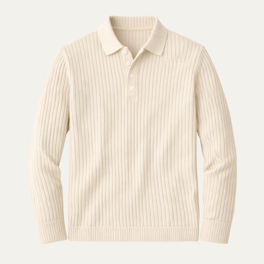 Men's Ribbed Polo Shirt - VibreMode