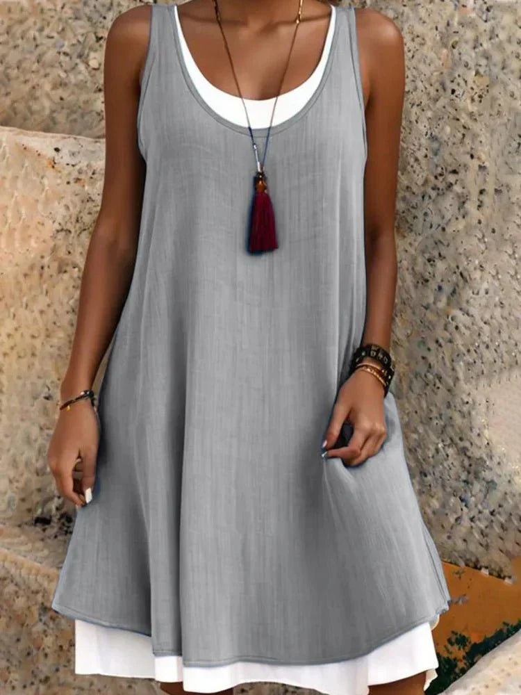 Casual Summer Sleeveless Mini Dress for Women