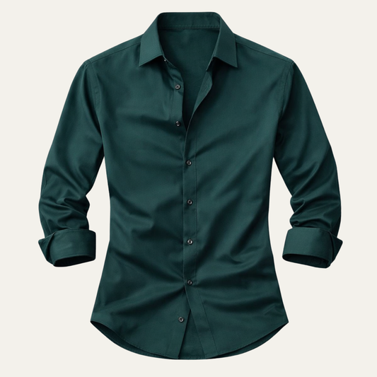 Men's Slim Fit Stretch Button Down Shirt - VibreMode