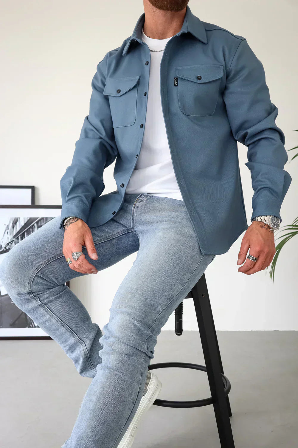 Casual Men's Spring Button Jacket Shirt