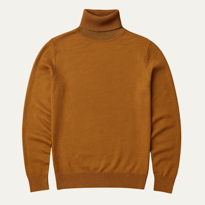Men's Slim Fit Knitted Turtleneck Sweater - VibreMode