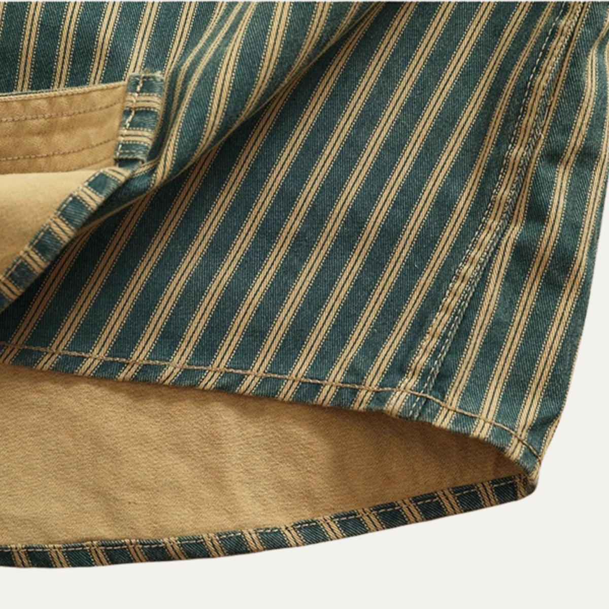 Men's Vertical Stripe Denim Shirt