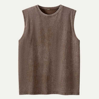 Men's Sleeveless Tank Vintage Washed